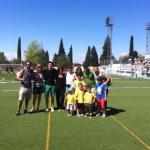 Partido fútlbol veteranos del Real Madrid contra Policias